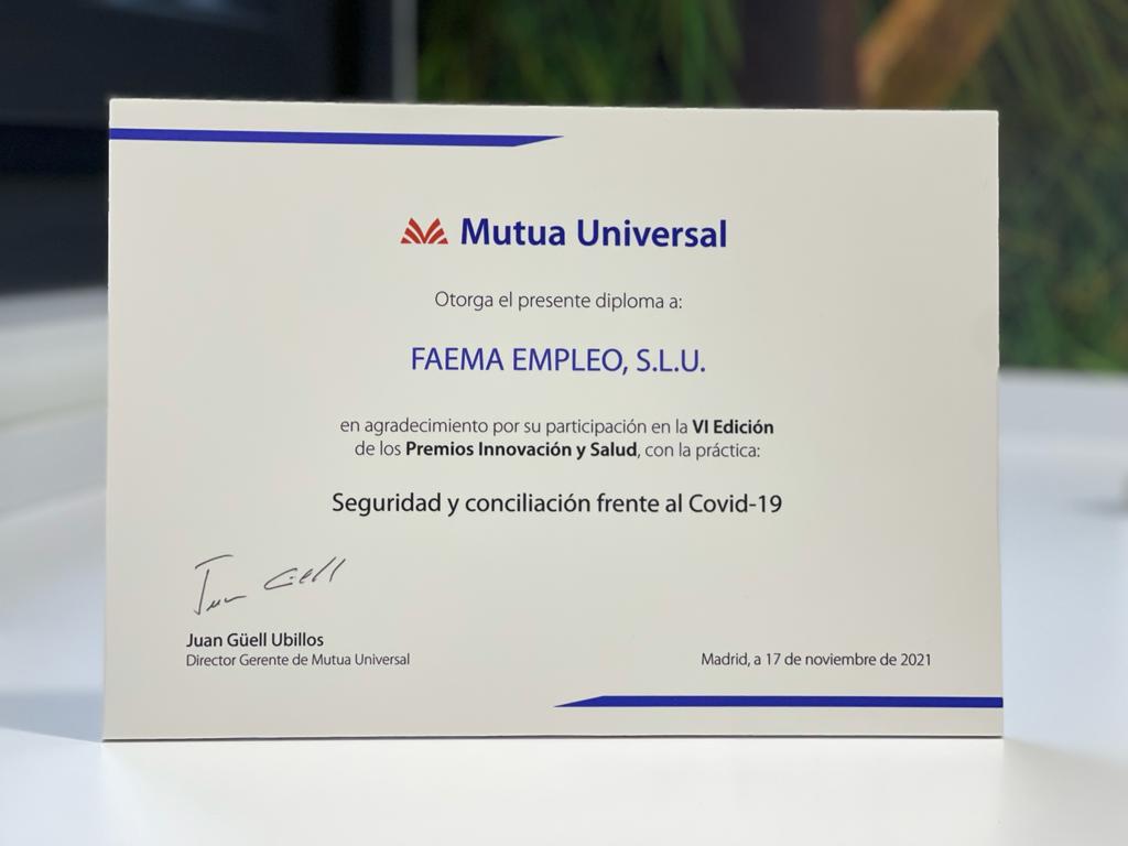 VI Premios Innovación y Salud. Mutua Universal